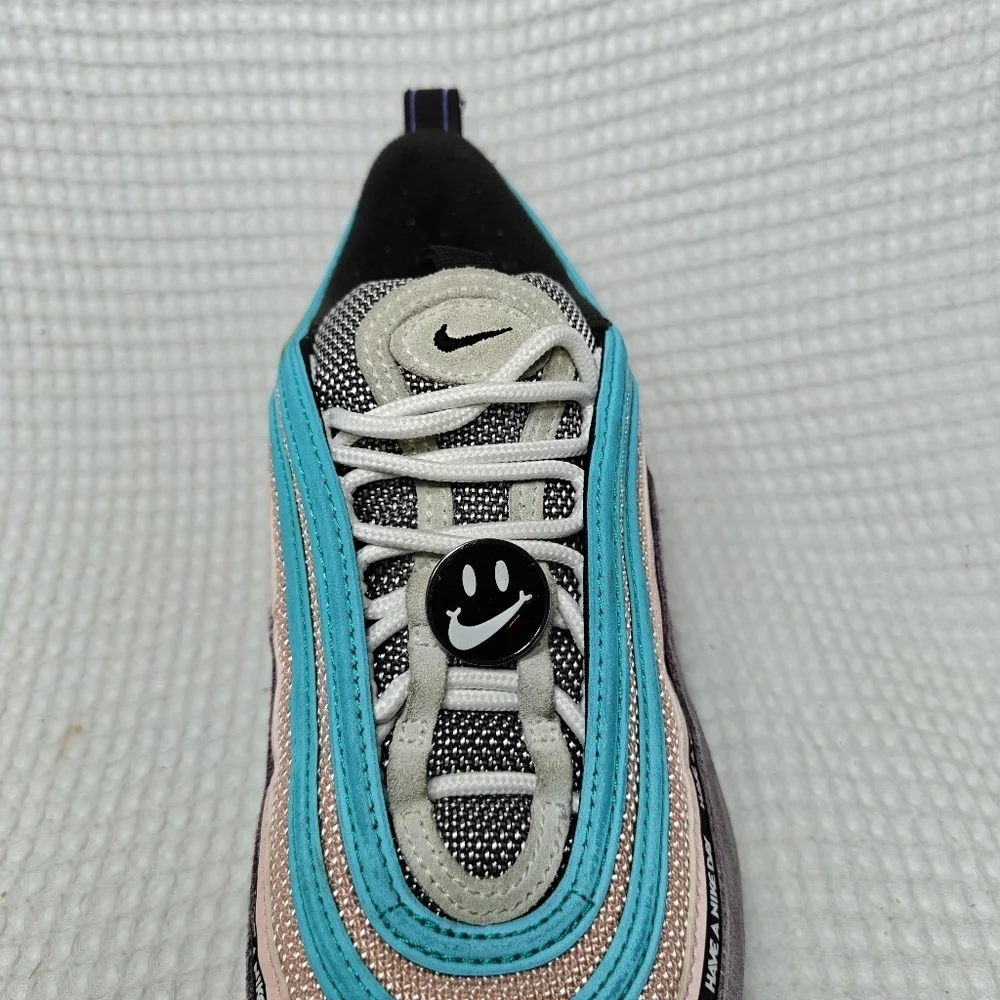 Nike Air Max 97 'Have a Nike Day' Purple White Black Coral Sneaker Youth Size 6Y